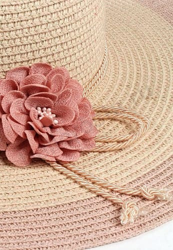 Шляпа жен. Lorentino соломенная, широкие поля, декор-цветы
