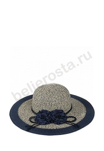 Шляпа жен. Lorentino соломенная, широкие поля, декор-цветы